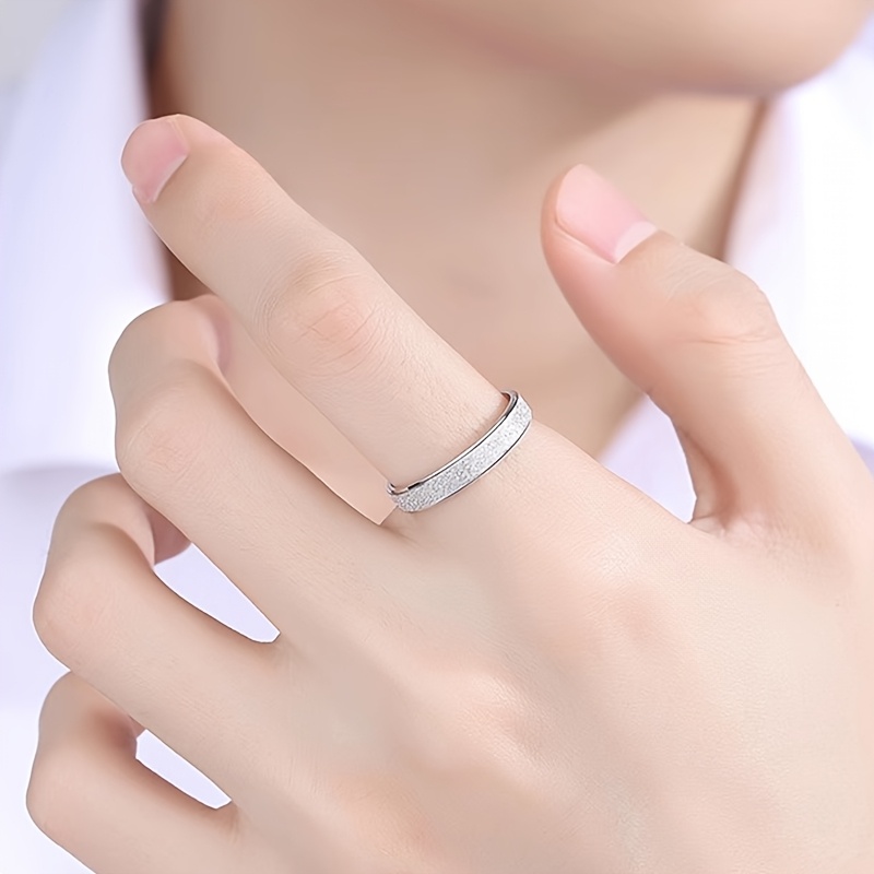 Titanium Steel Ring for Engagement with Gift for Men and Women